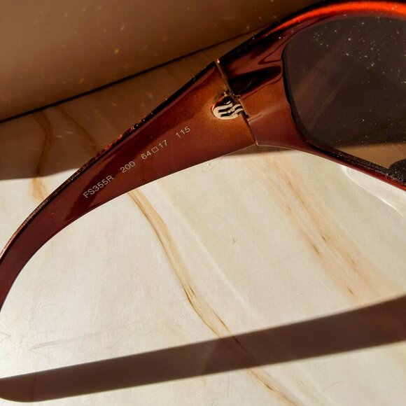 Fendi Women's Sunglasses FS355R Brown & Gold Excellent Preloved Condition - Picture 5 of 9